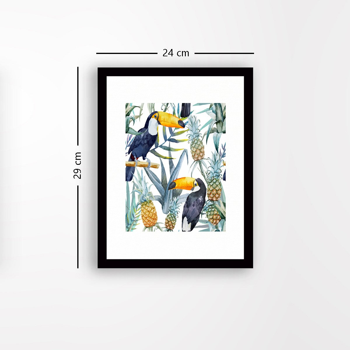 Quadro Decorativo MDF Emoldurado - Arte Multicolor 24x29cm com Moldura de Madeira 2cm