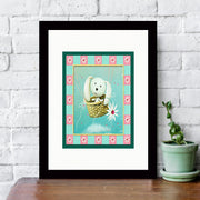 Quadro Decorativo MDF Emoldurado - Arte Multicolor 24x29cm com Moldura de Madeira 2cm