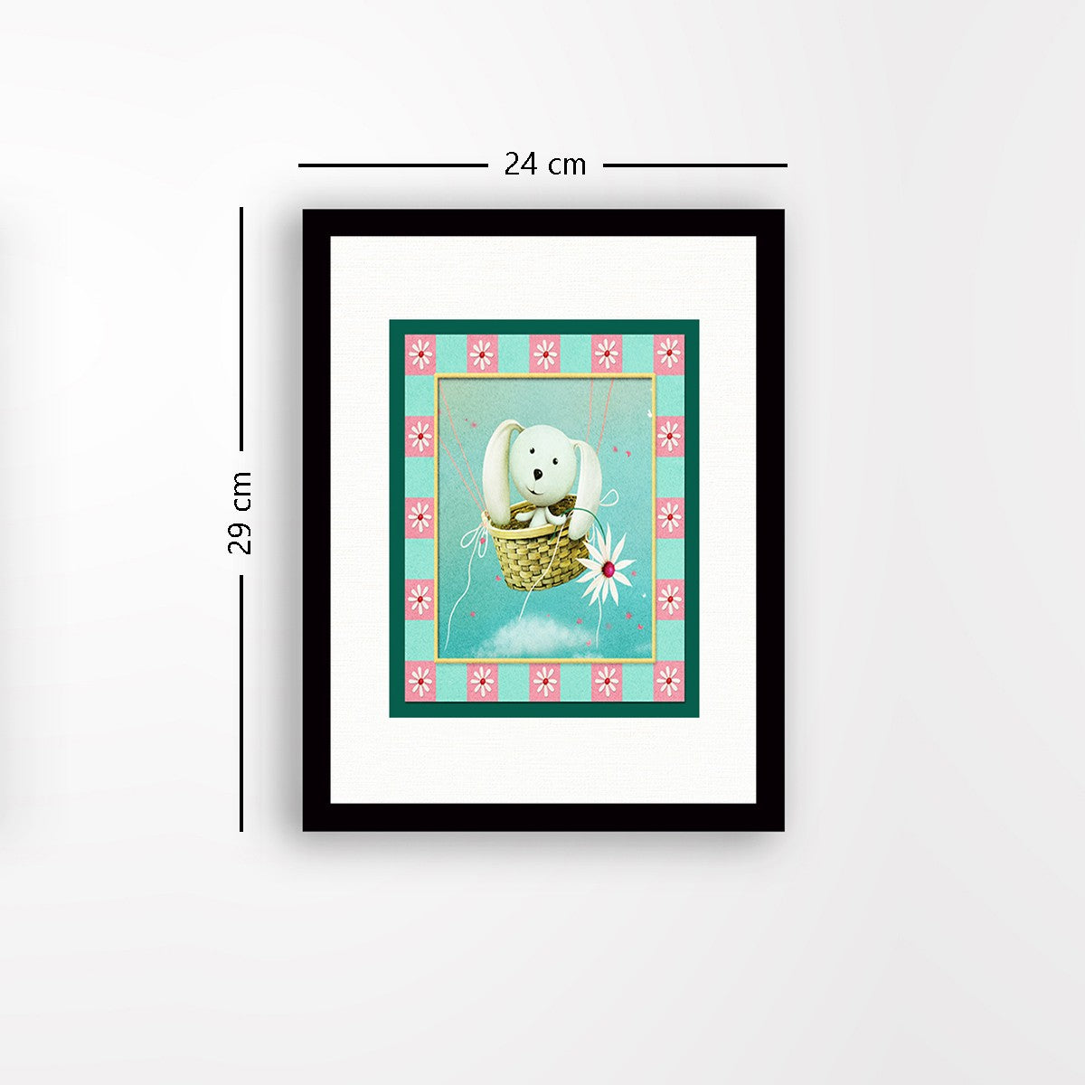 Quadro Decorativo MDF Emoldurado - Arte Multicolor 24x29cm com Moldura de Madeira 2cm