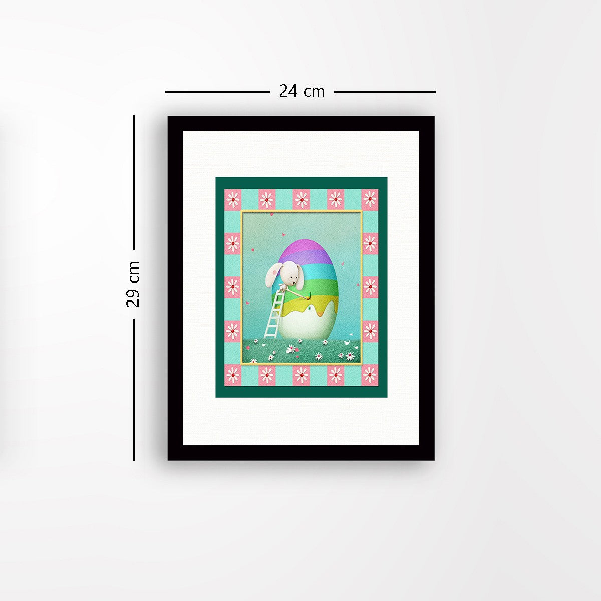 Quadro Decorativo MDF Emoldurado - Arte Multicolor 24x29cm com Moldura de Madeira 2cm