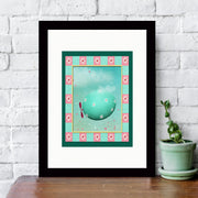 Quadro Decorativo MDF Emoldurado - Arte Multicolor 24x29cm com Moldura de Madeira 2cm