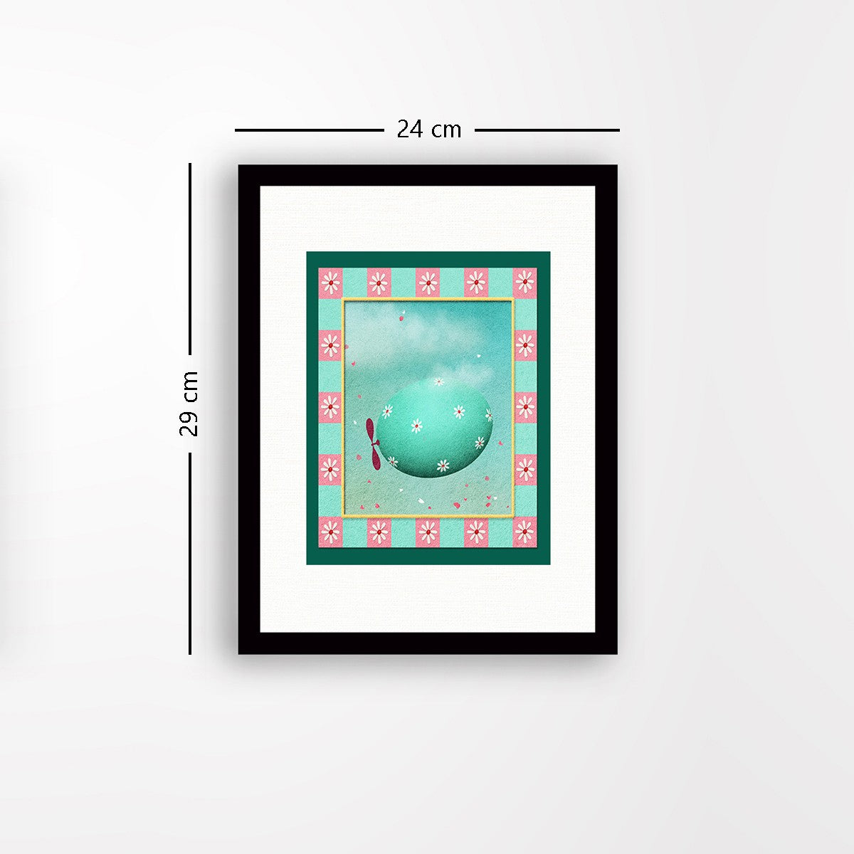 Quadro Decorativo MDF Emoldurado - Arte Multicolor 24x29cm com Moldura de Madeira 2cm