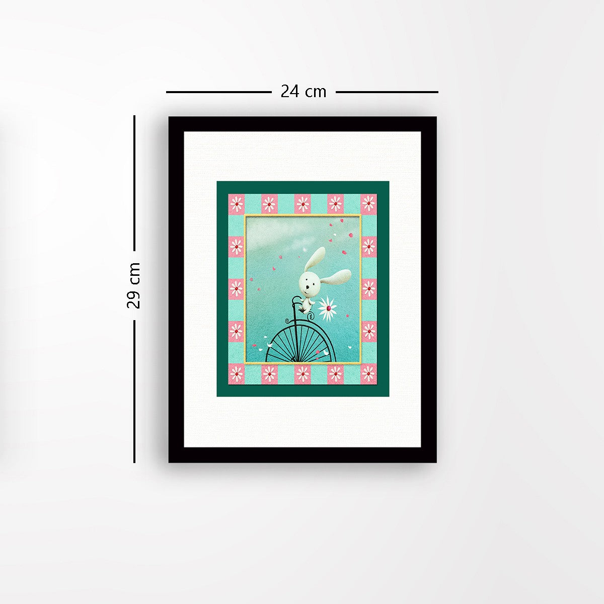 Quadro Decorativo MDF Emoldurado - Arte Multicolor 24x29cm com Moldura de Madeira 2cm