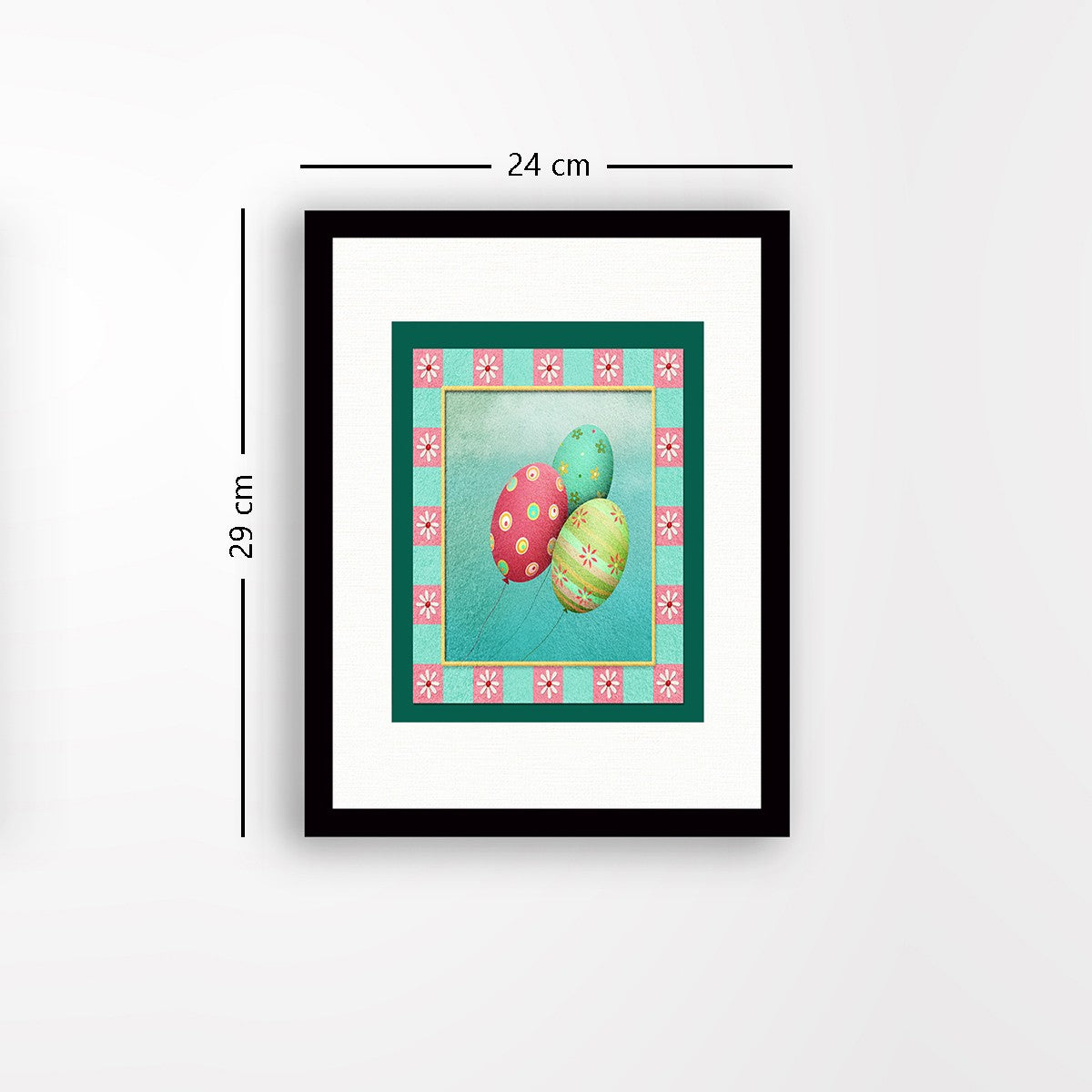 Quadro Decorativo MDF Emoldurado - Arte Multicolor 24x29cm com Moldura de Madeira 2cm