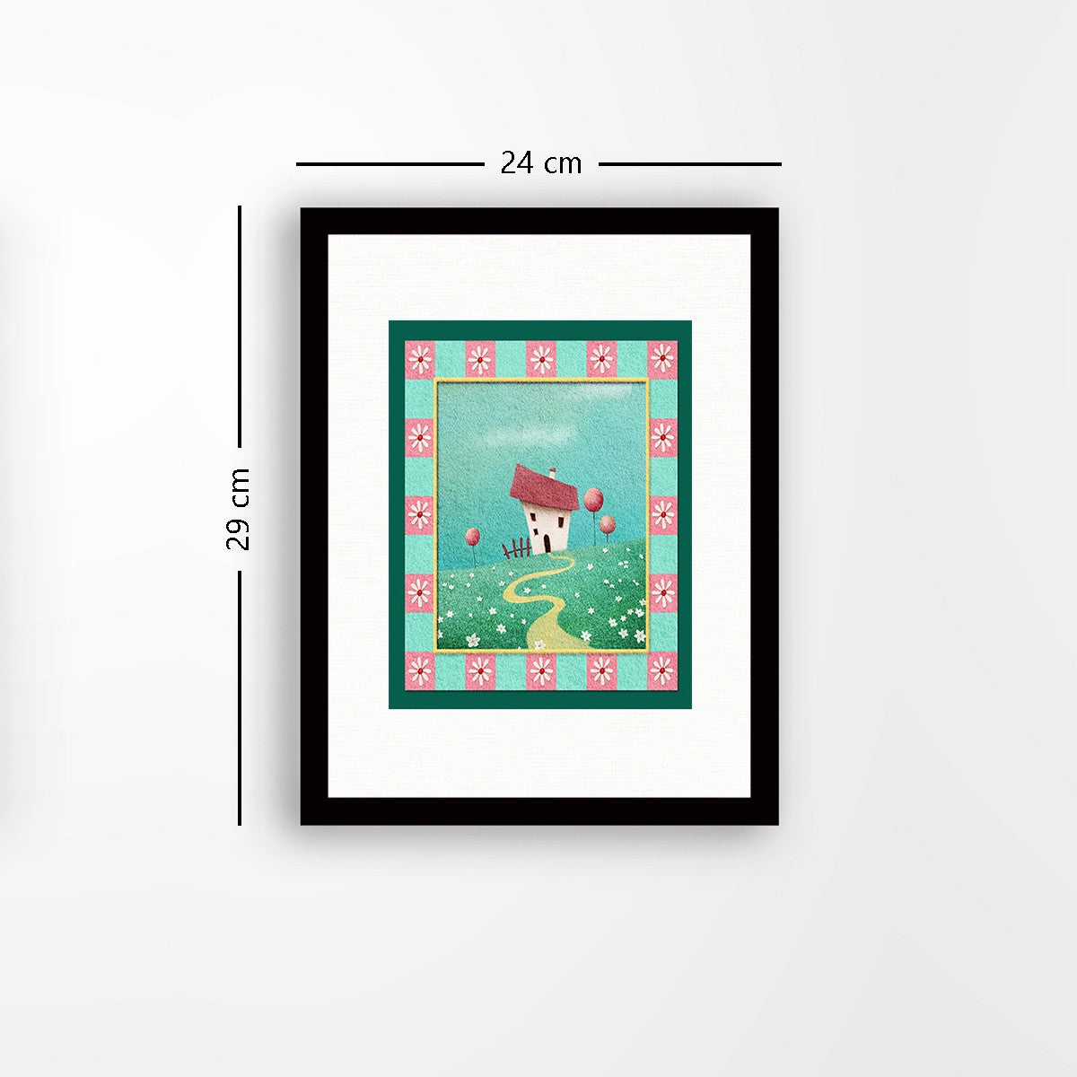 Quadro Decorativo MDF Emoldurado - Arte Multicolor 24x29cm com Moldura de Madeira 2cm