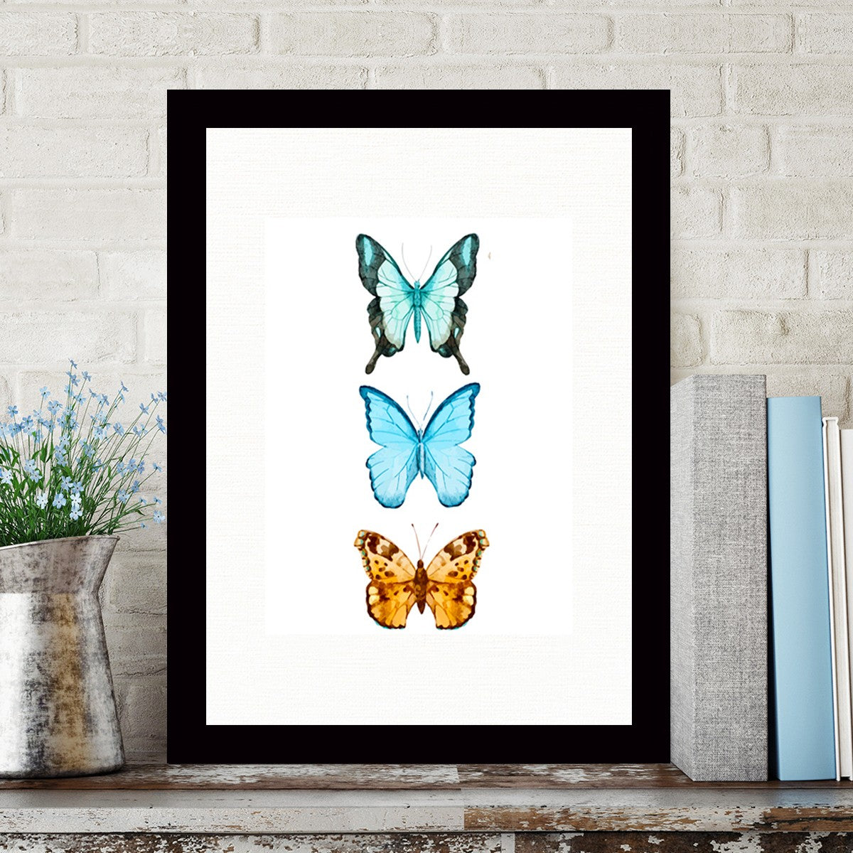 Quadro Decorativo MDF Emoldurado - Arte Multicolor 24x29cm com Moldura de Madeira 2cm