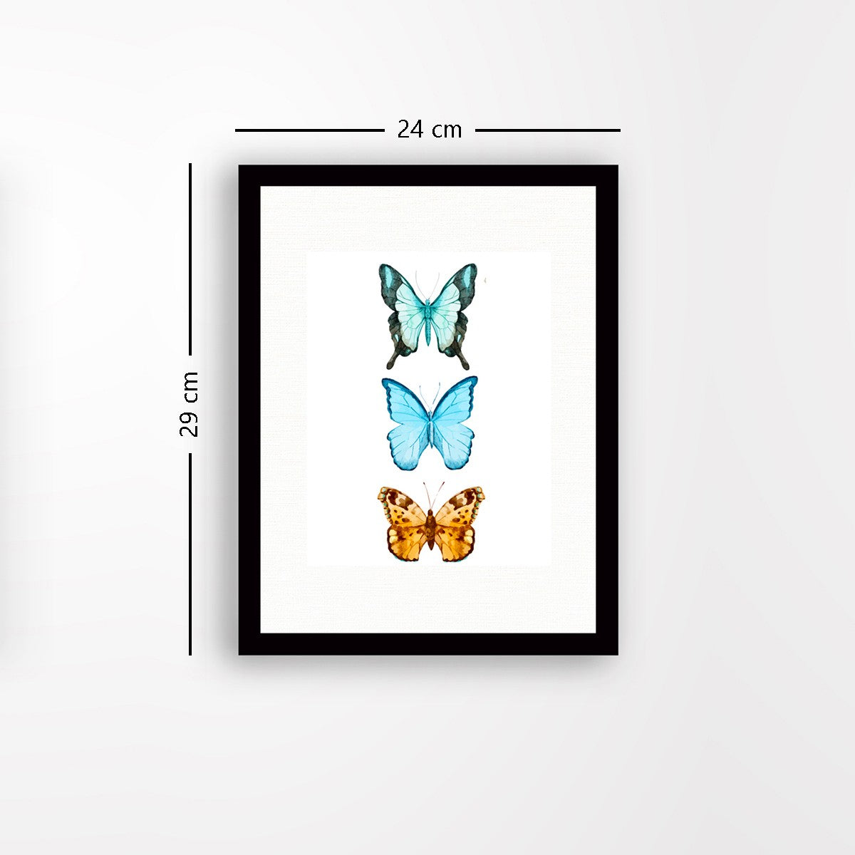 Quadro Decorativo MDF Emoldurado - Arte Multicolor 24x29cm com Moldura de Madeira 2cm