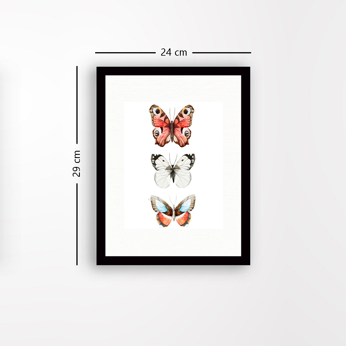 Quadro Decorativo MDF Emoldurado - Arte Multicolor 24x29cm com Moldura de Madeira 2cm