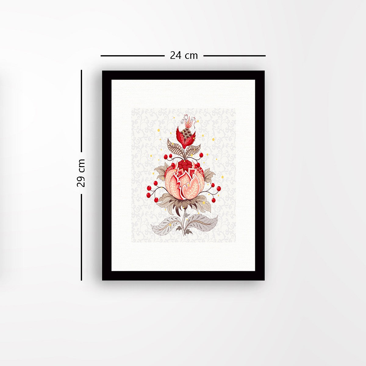 Quadro Decorativo MDF Emoldurado - Arte Multicolor 24x29cm com Moldura de Madeira 2cm