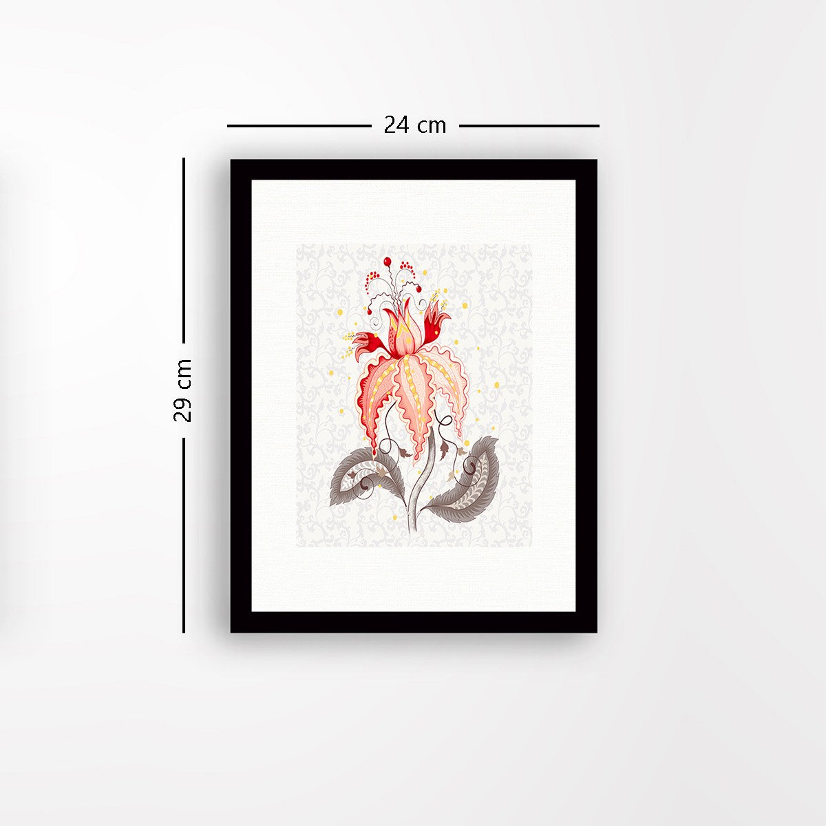 Quadro Decorativo MDF Emoldurado - Arte Multicolor 24x29cm com Moldura de Madeira 2cm