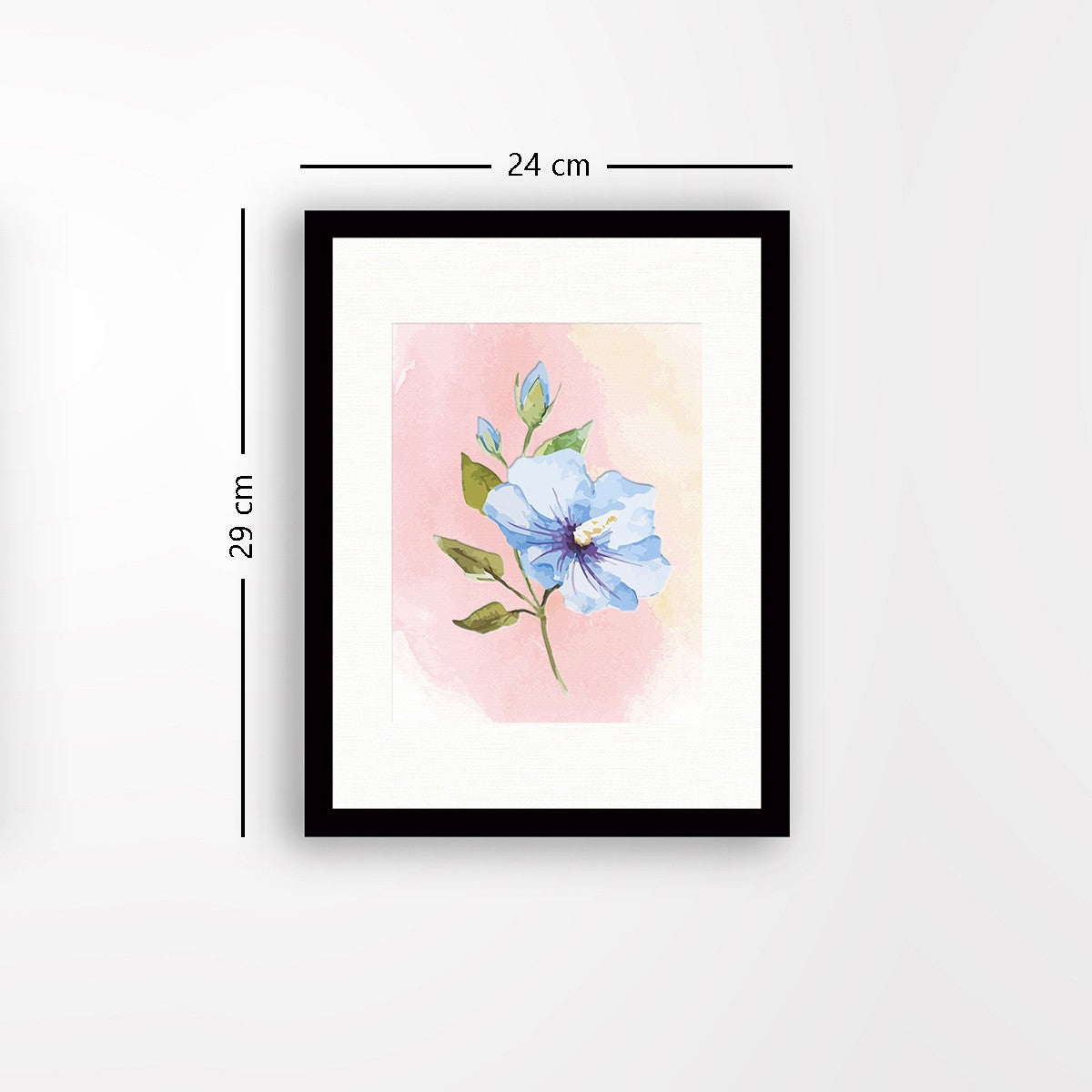 Quadro Decorativo MDF Emoldurado - Arte Multicolor 24x29cm com Moldura de Madeira 2cm