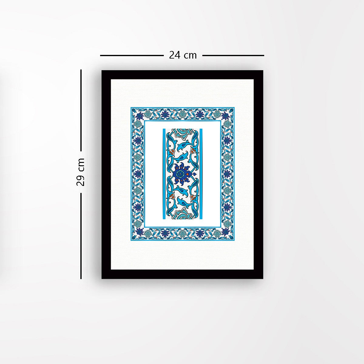 Quadro Decorativo MDF Emoldurado - Arte Multicolor 24x29cm com Moldura de Madeira 2cm