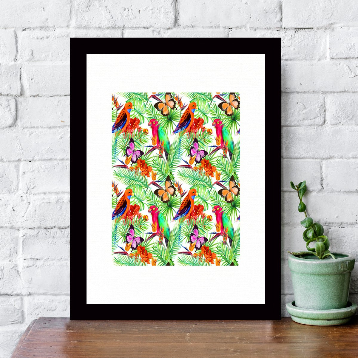 Quadro Decorativo MDF Emoldurado - Arte Multicolor 24x29cm com Moldura de Madeira 2cm