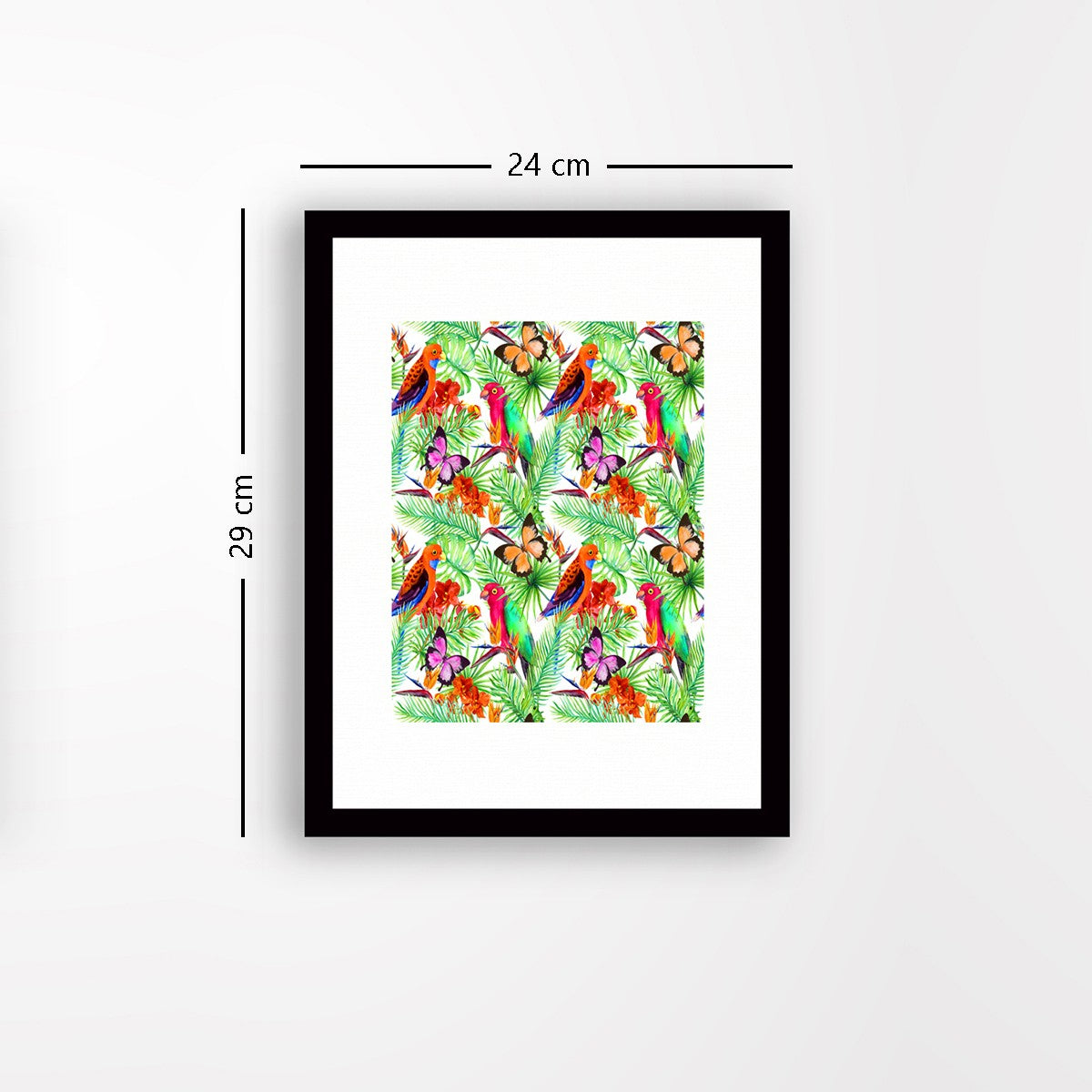 Quadro Decorativo MDF Emoldurado - Arte Multicolor 24x29cm com Moldura de Madeira 2cm