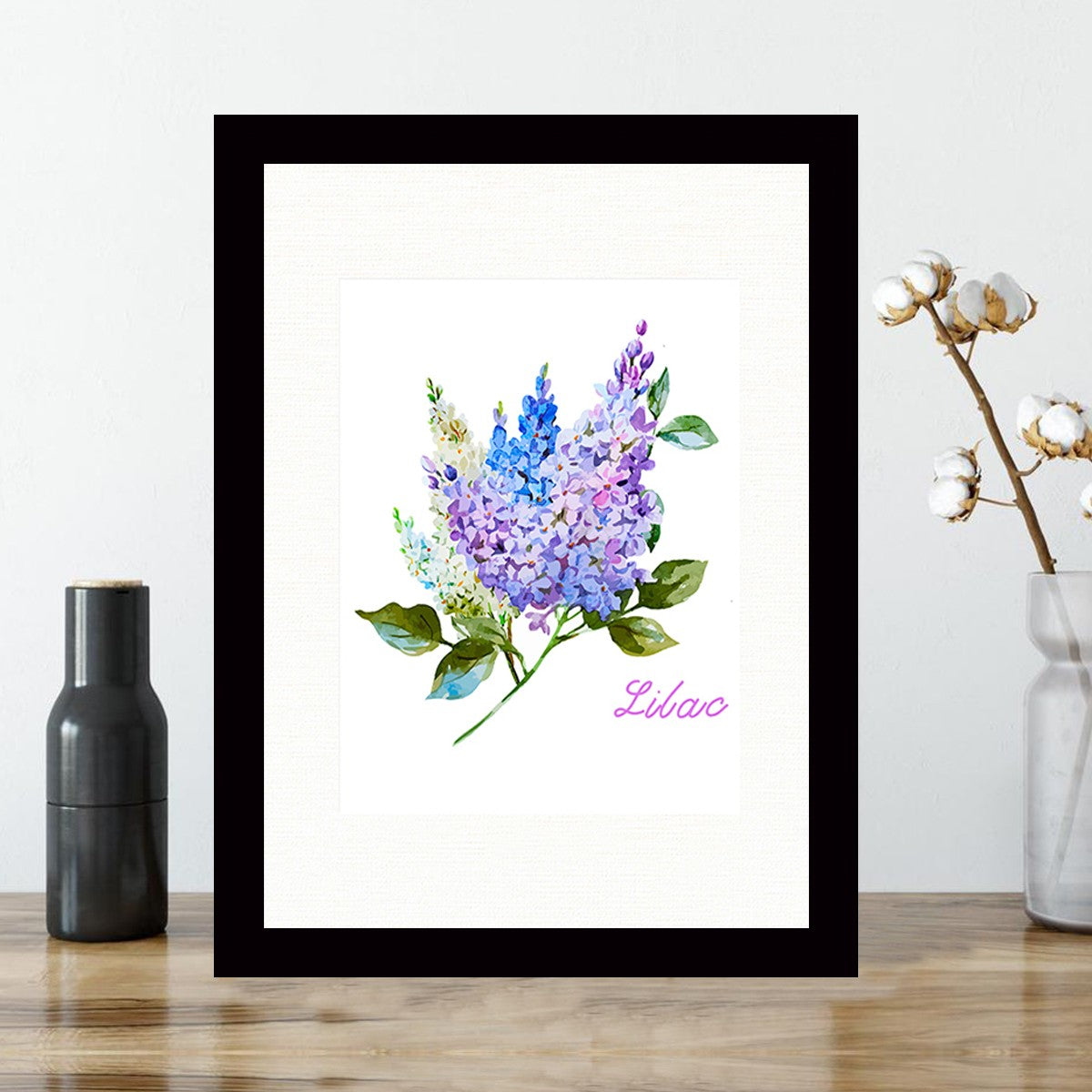 Quadro Decorativo MDF Emoldurado - Arte Multicolor 24x29cm com Moldura de Madeira 2cm