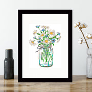 Quadro Decorativo MDF Emoldurado - Arte Multicolor 24x29cm com Moldura de Madeira 2cm