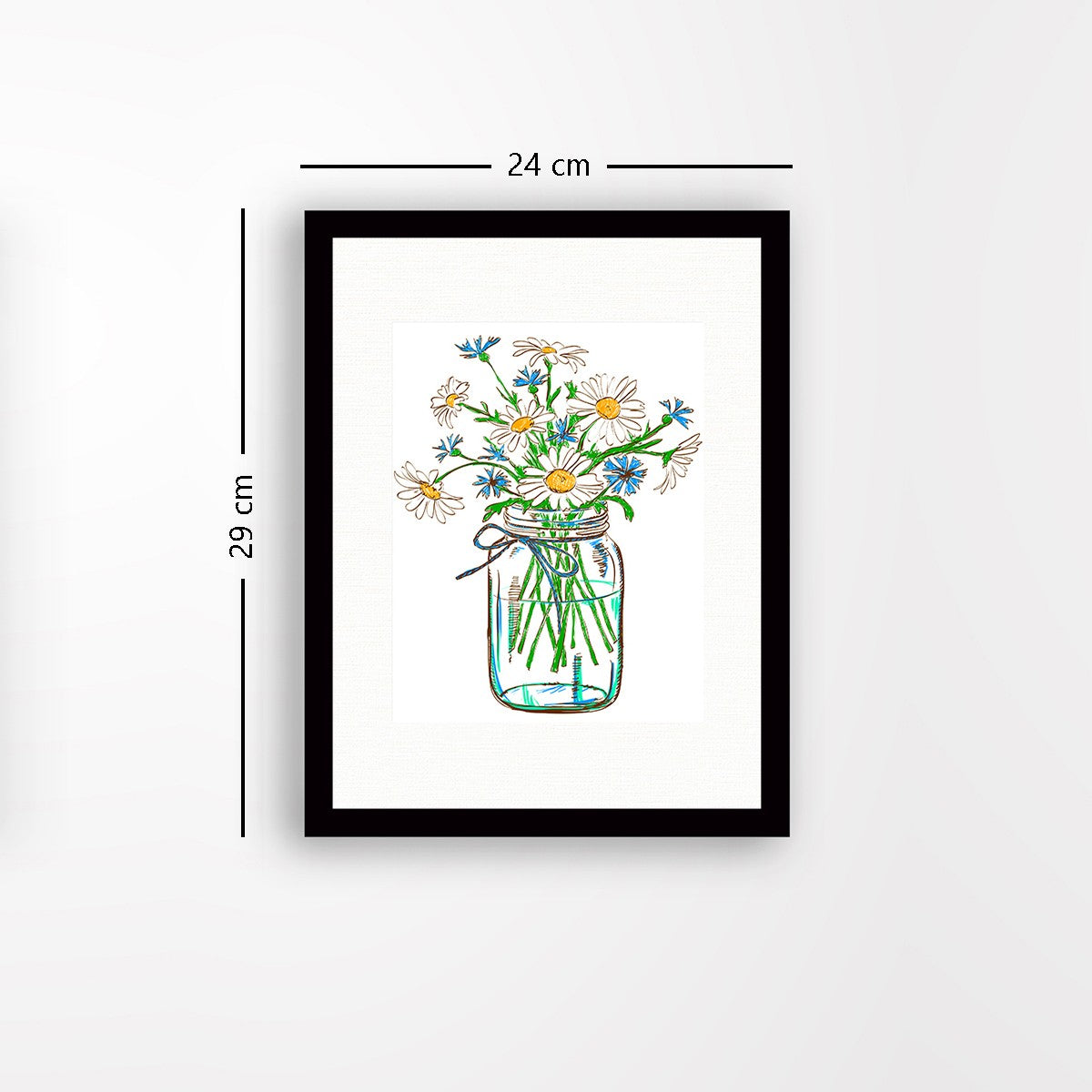 Quadro Decorativo MDF Emoldurado - Arte Multicolor 24x29cm com Moldura de Madeira 2cm