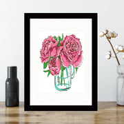 Quadro Decorativo MDF Emoldurado - Arte Multicolor 24x29cm com Moldura de Madeira 2cm