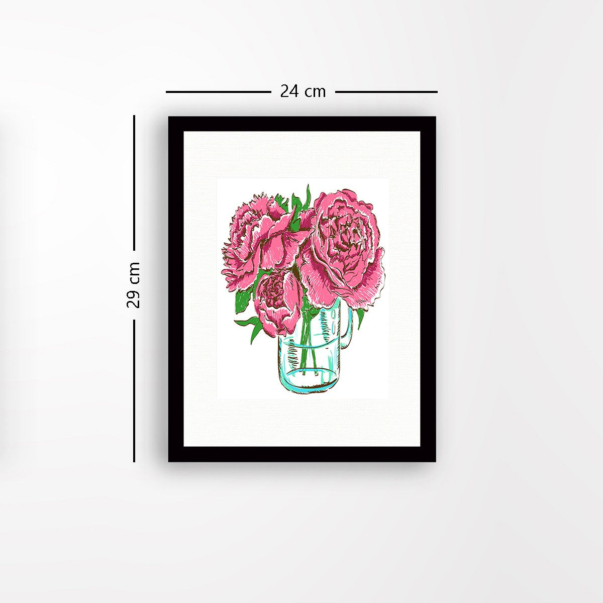 Quadro Decorativo MDF Emoldurado - Arte Multicolor 24x29cm com Moldura de Madeira 2cm