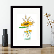 Quadro Decorativo MDF Emoldurado - Arte Multicolor 24x29cm com Moldura de Madeira 2cm