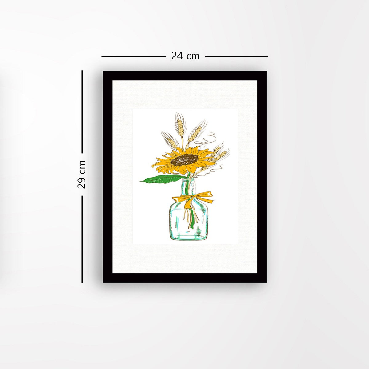 Quadro Decorativo MDF Emoldurado - Arte Multicolor 24x29cm com Moldura de Madeira 2cm