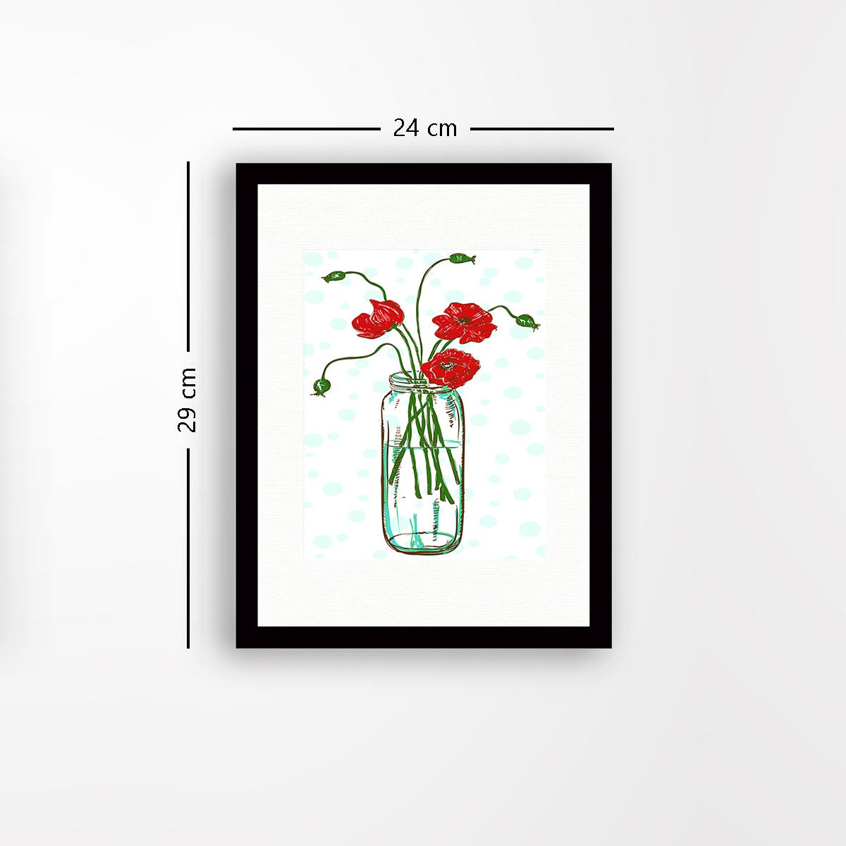 Quadro Decorativo MDF Emoldurado - Arte Multicolor 24x29cm com Moldura de Madeira 2cm