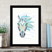 Quadro Decorativo MDF Emoldurado - Arte Multicolor 24x29cm com Moldura de Madeira 2cm