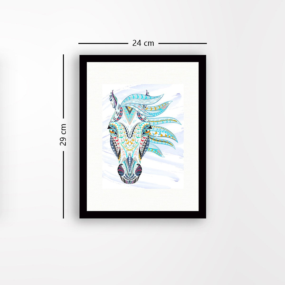 Quadro Decorativo MDF Emoldurado - Arte Multicolor 24x29cm com Moldura de Madeira 2cm