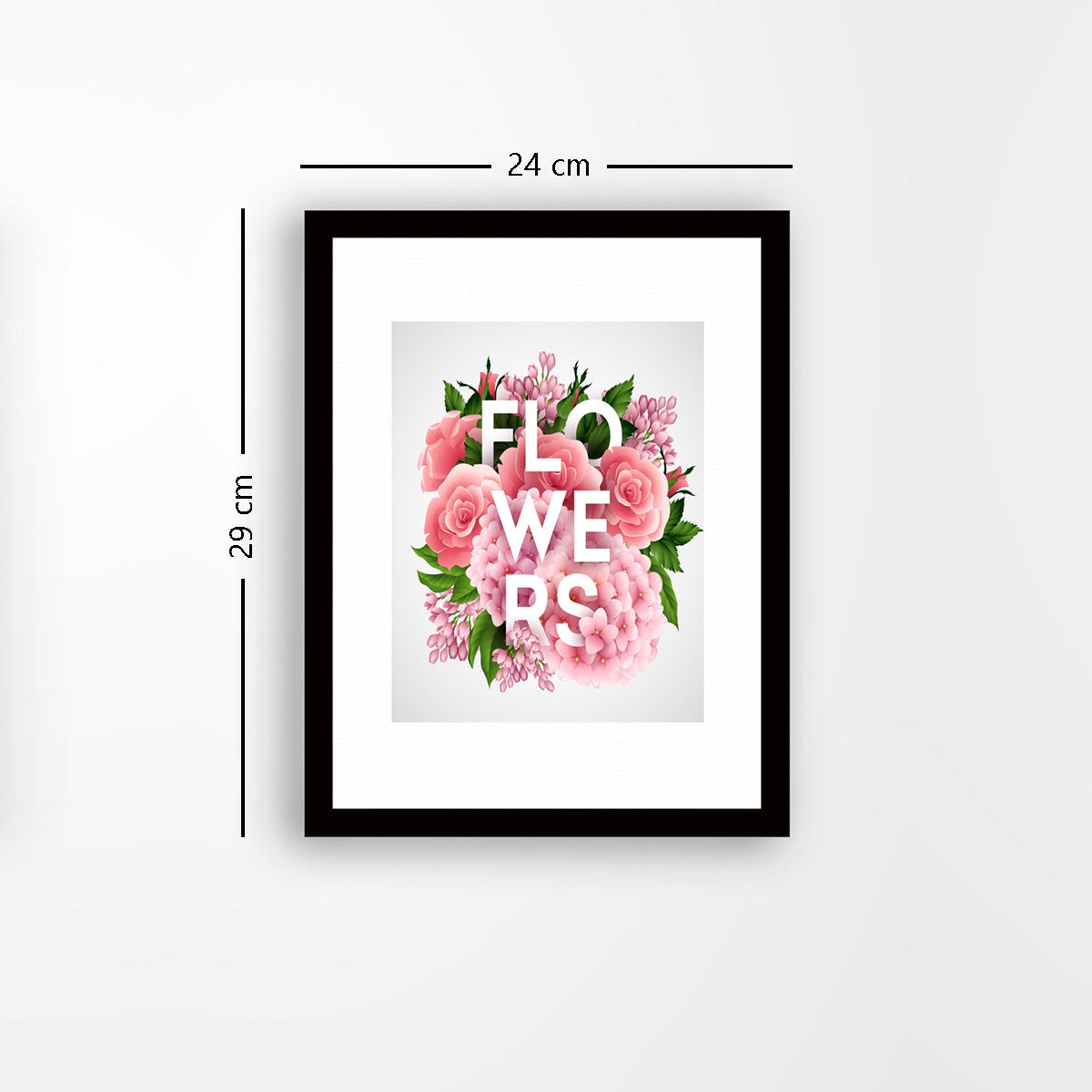 Quadro Decorativo MDF Emoldurado - Arte Multicolor 24x29cm com Moldura de Madeira 2cm