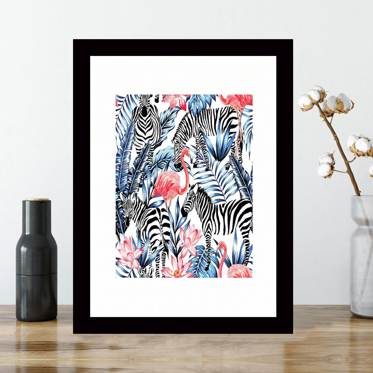 Quadro Decorativo MDF Emoldurado - Arte Multicolor 24x29cm com Moldura de Madeira 2cm