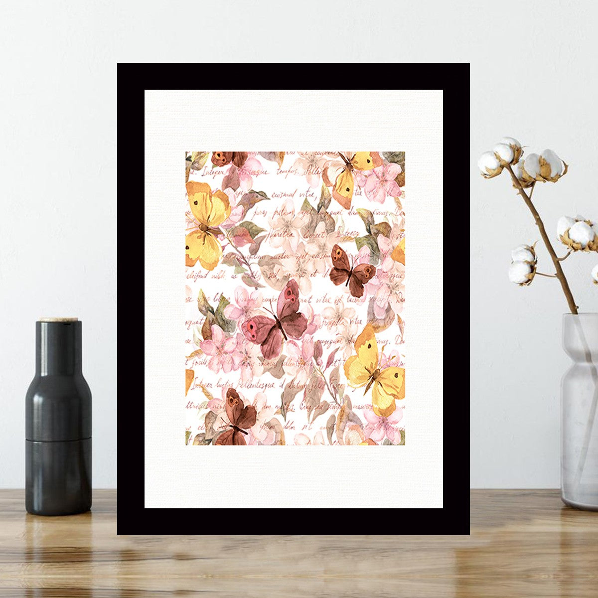 Quadro Decorativo MDF Emoldurado - Arte Multicolor 24x29cm com Moldura de Madeira 2cm