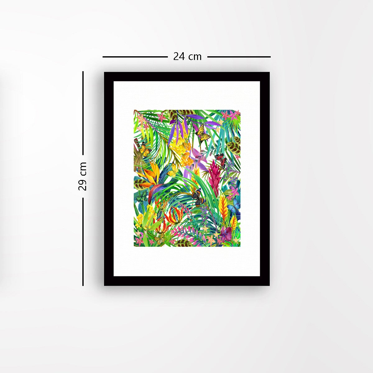 Quadro Decorativo MDF Emoldurado - Arte Multicolor 24x29cm com Moldura de Madeira 2cm