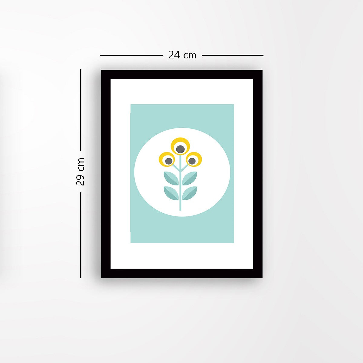 Quadro Decorativo MDF Emoldurado - Arte Multicolor 24x29cm com Moldura de Madeira 2cm