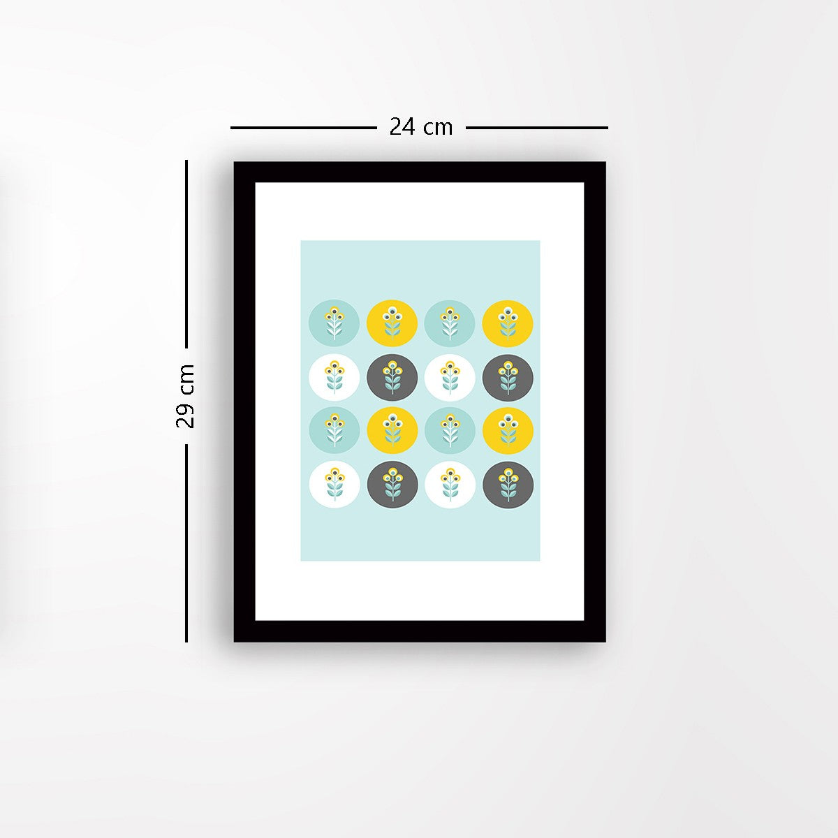 Quadro Decorativo MDF Emoldurado - Arte Multicolor 24x29cm com Moldura de Madeira 2cm