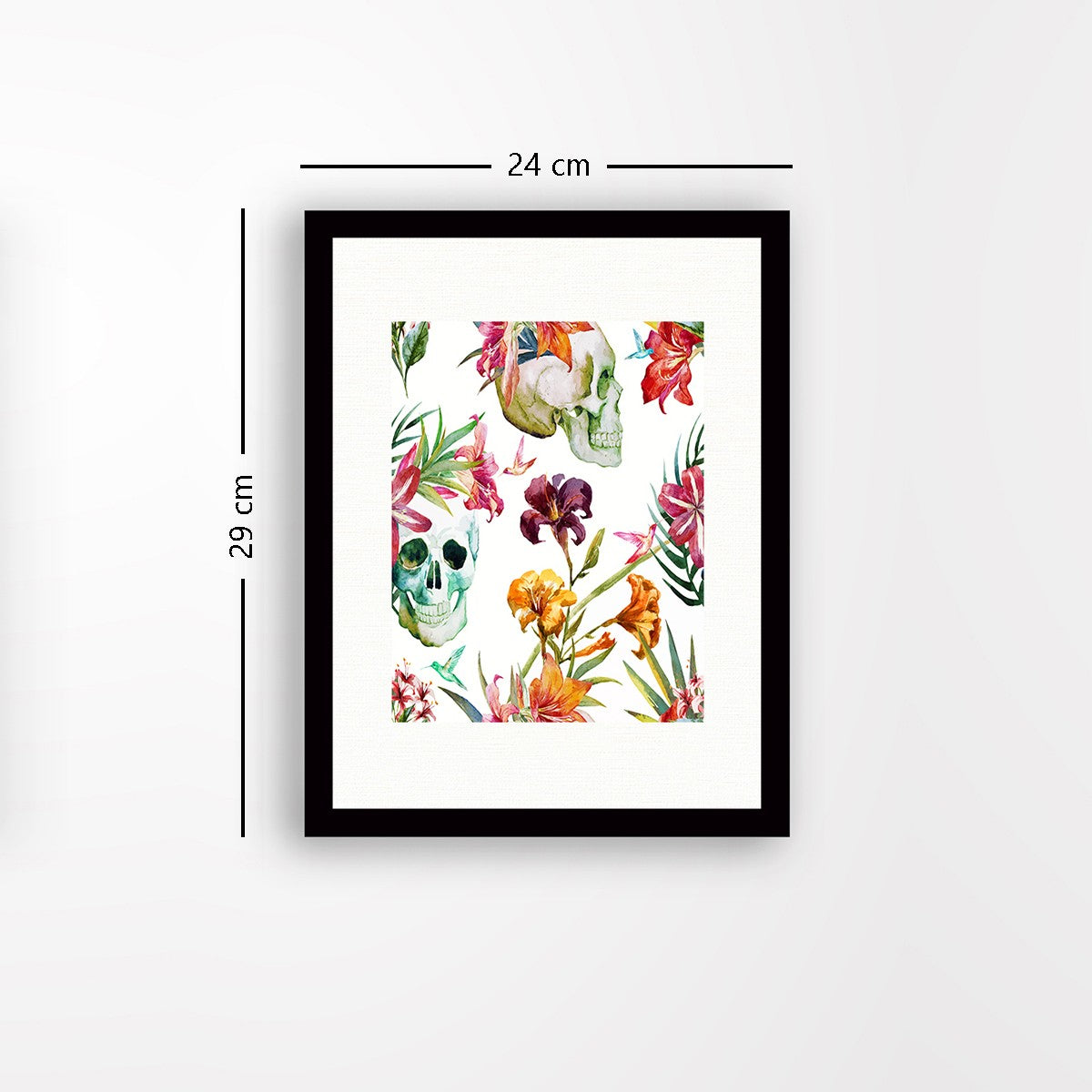 Quadro Decorativo MDF Emoldurado - Arte Multicolor 24x29cm com Moldura de Madeira 2cm