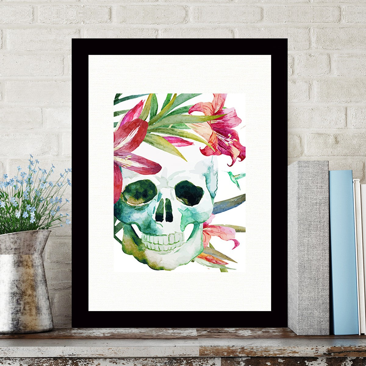 Quadro Decorativo MDF Emoldurado - Arte Multicolor 24x29cm com Moldura de Madeira 2cm