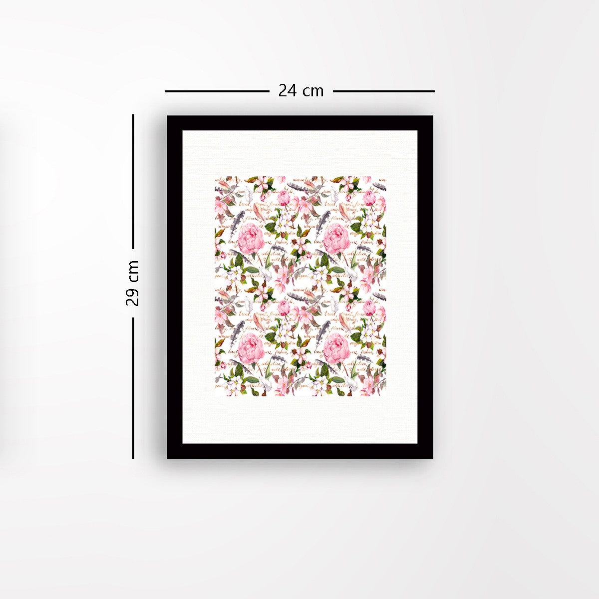 Quadro Decorativo MDF Emoldurado - Arte Multicolor 24x29cm com Moldura de Madeira 2cm