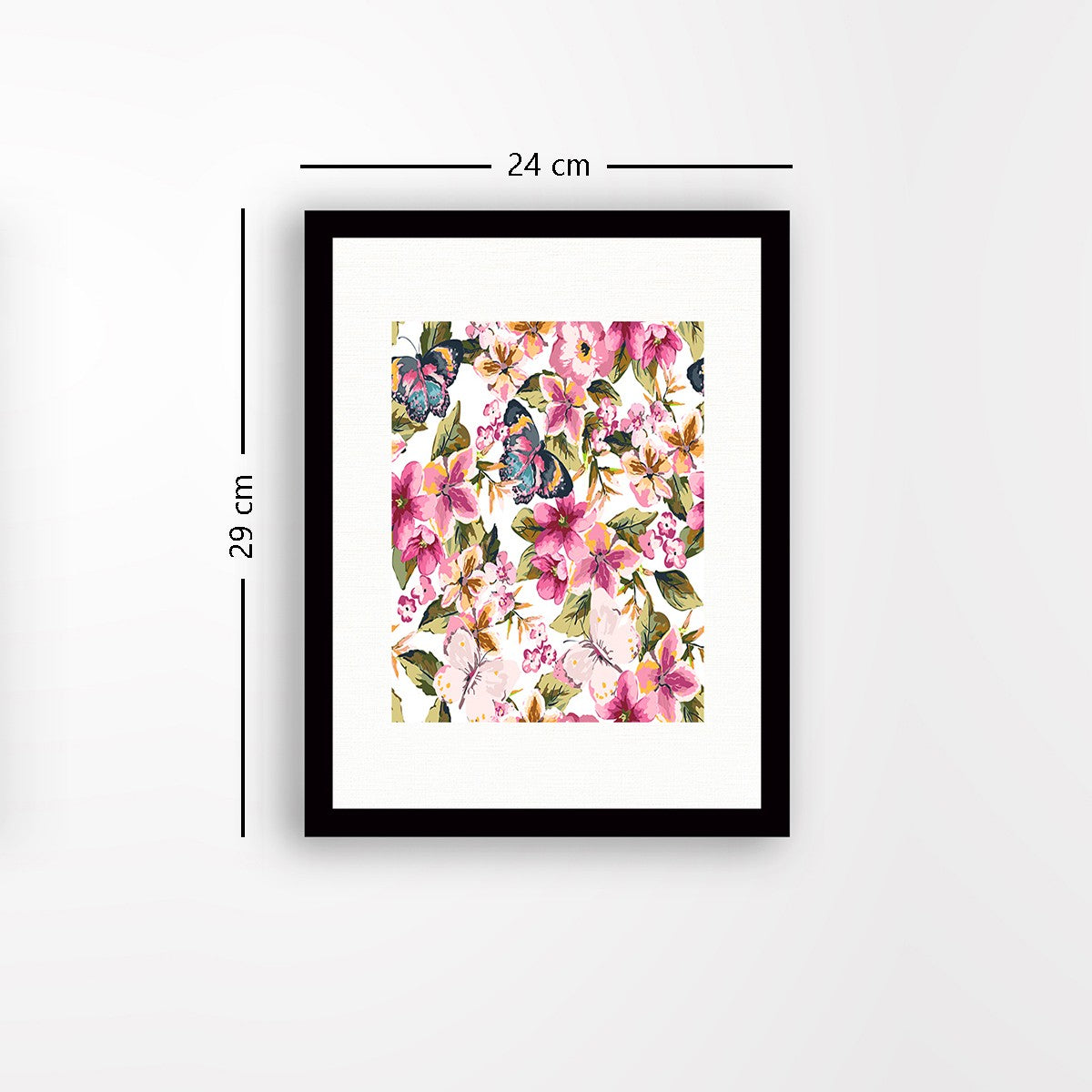 Quadro Decorativo MDF Emoldurado - Arte Multicolor 24x29cm com Moldura de Madeira 2cm