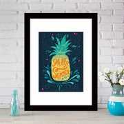 Quadro Decorativo MDF Emoldurado - Arte Multicolor 24x29cm com Moldura de Madeira 2cm