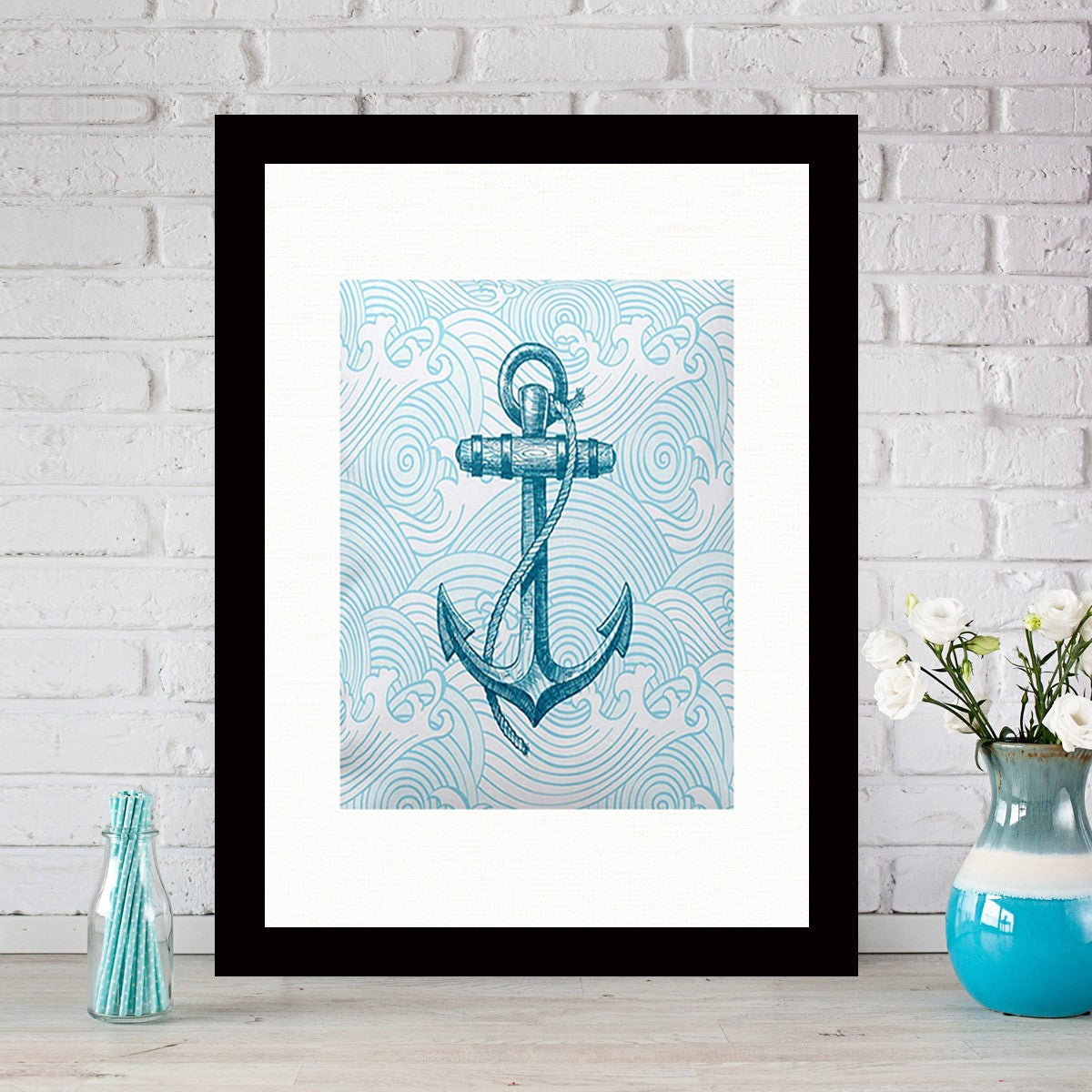 Quadro Decorativo MDF Emoldurado - Arte Multicolor 24x29cm com Moldura de Madeira 2cm