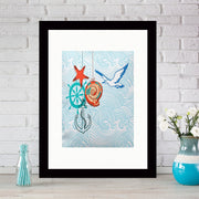 Quadro Decorativo MDF Emoldurado - Arte Multicolor 24x29cm com Moldura de Madeira 2cm