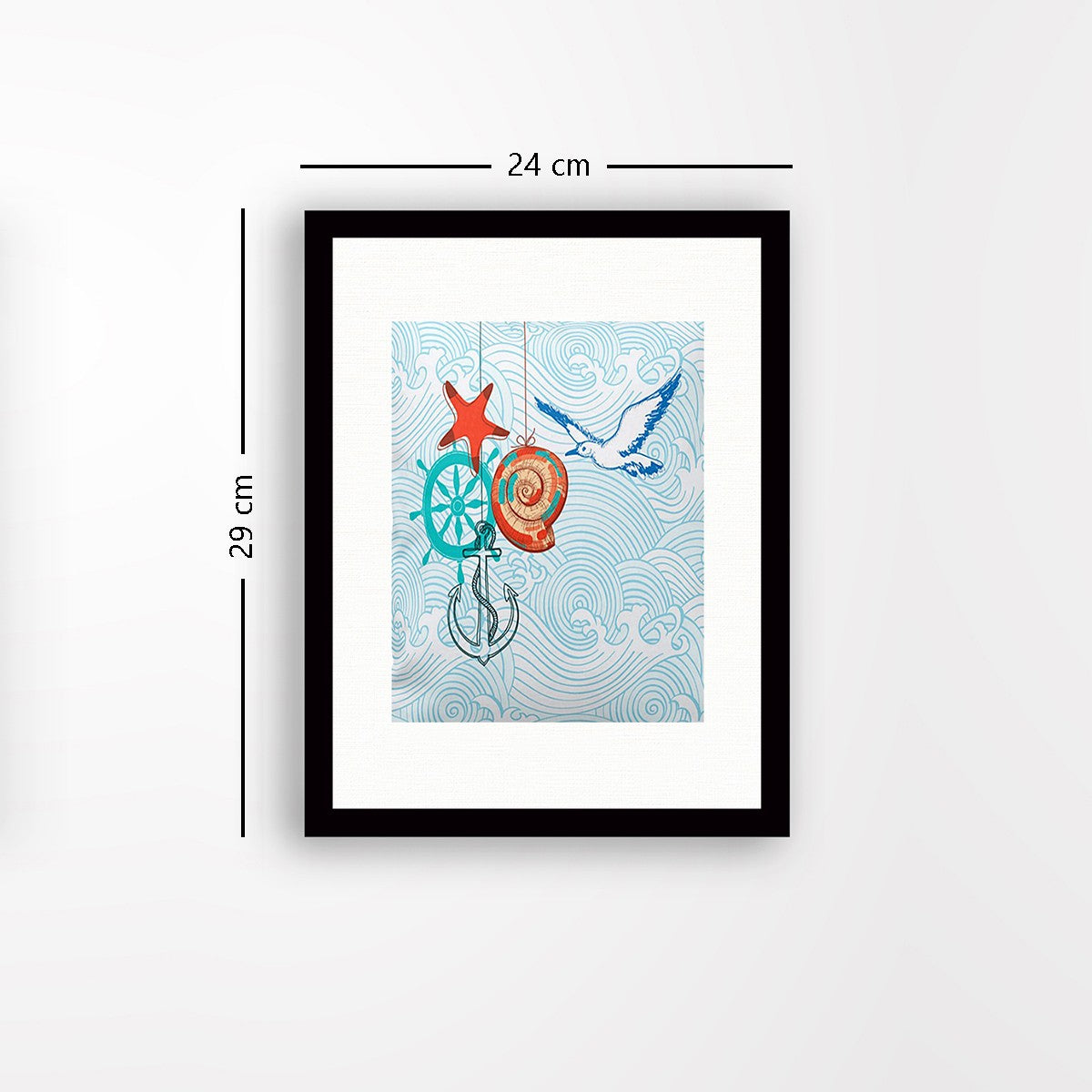 Quadro Decorativo MDF Emoldurado - Arte Multicolor 24x29cm com Moldura de Madeira 2cm