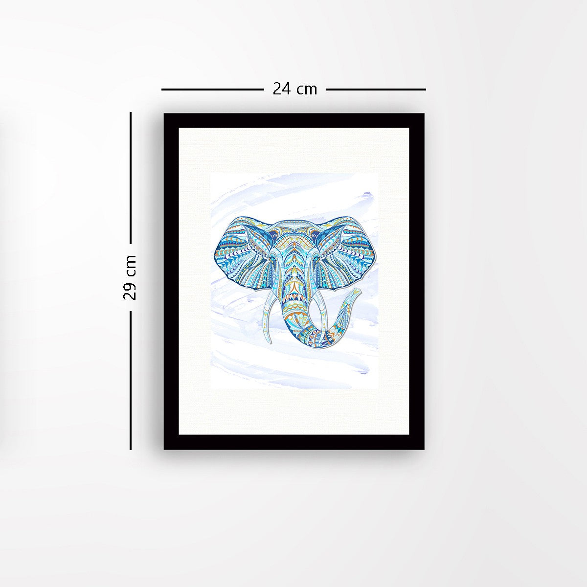 Quadro Decorativo MDF Emoldurado - Arte Multicolor 24x29cm com Moldura de Madeira 2cm