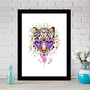 Quadro Decorativo MDF Emoldurado - Arte Multicolor 24x29cm com Moldura de Madeira 2cm