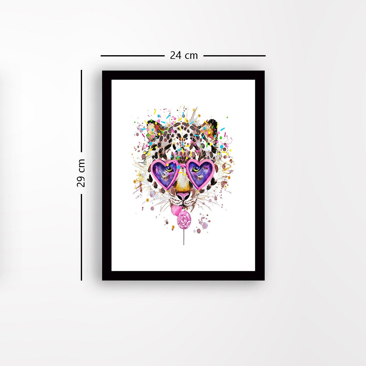 Quadro Decorativo MDF Emoldurado - Arte Multicolor 24x29cm com Moldura de Madeira 2cm