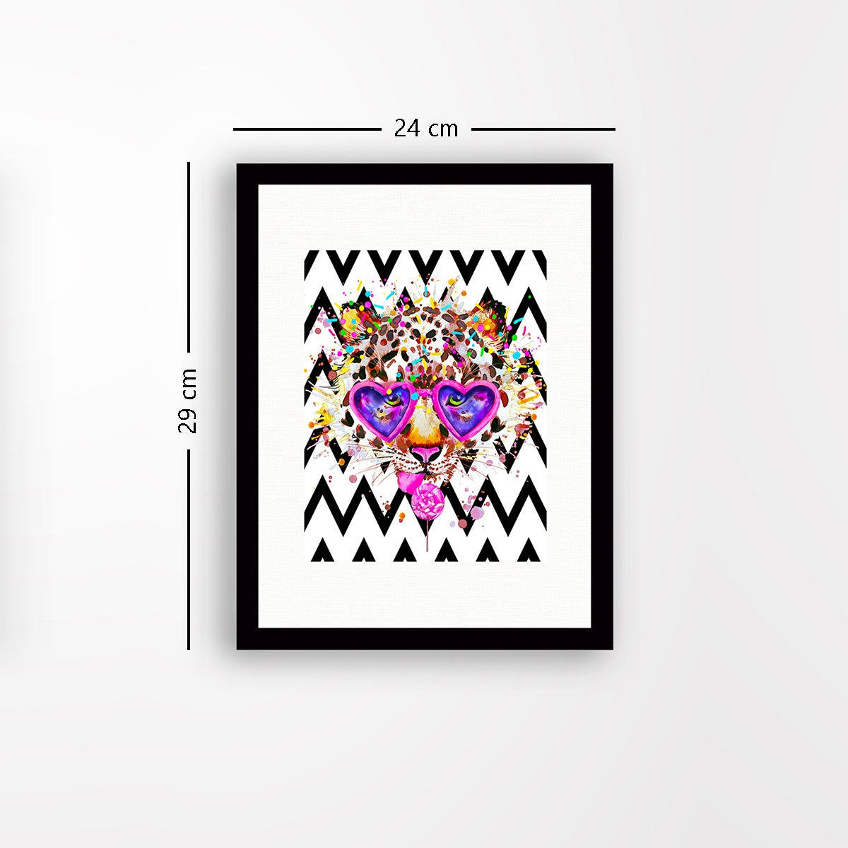 Quadro Decorativo MDF Emoldurado - Arte Multicolor 24x29cm com Moldura de Madeira 2cm