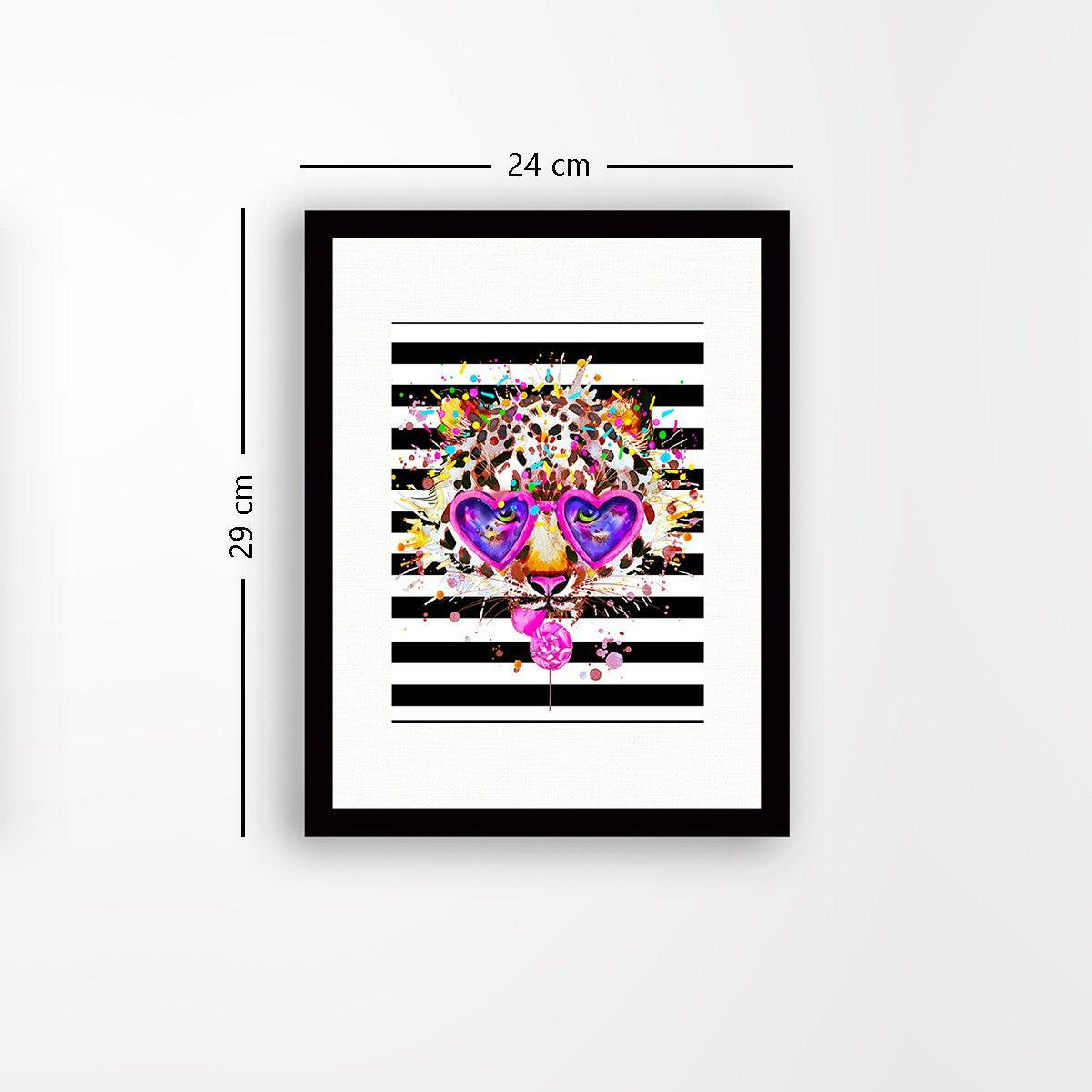 Quadro Decorativo MDF Emoldurado - Arte Multicolor 24x29cm com Moldura de Madeira 2cm