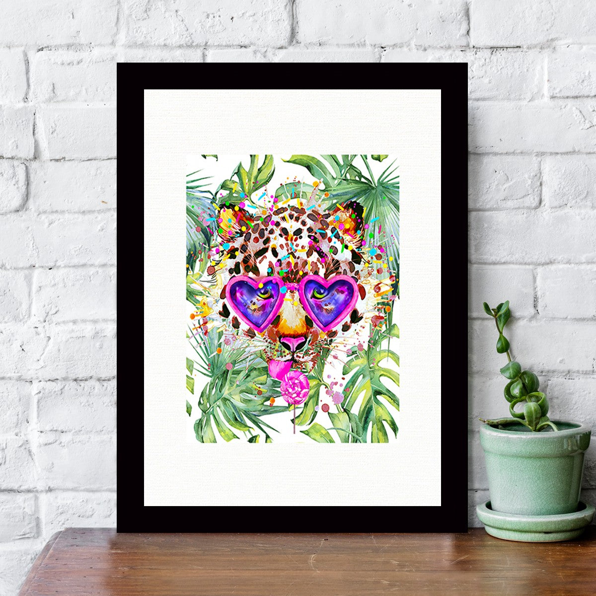 Quadro Decorativo MDF Emoldurado - Arte Multicolor 24x29cm com Moldura de Madeira 2cm