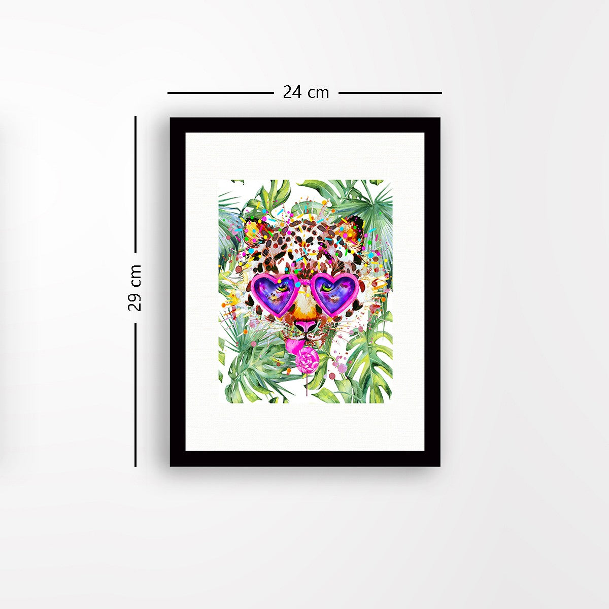 Quadro Decorativo MDF Emoldurado - Arte Multicolor 24x29cm com Moldura de Madeira 2cm