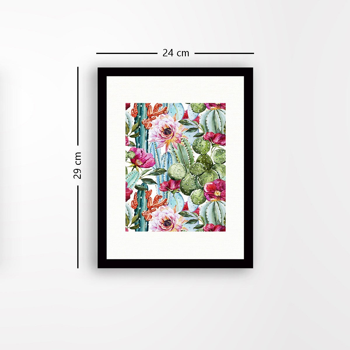 Quadro Decorativo MDF Emoldurado - Arte Multicolor 24x29cm com Moldura de Madeira 2cm